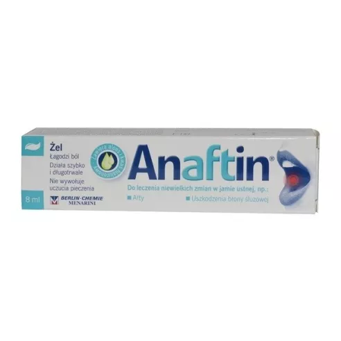 Anaftin Gel - ŻEL na afty dla dzieci i dorosłych, 8 ml.