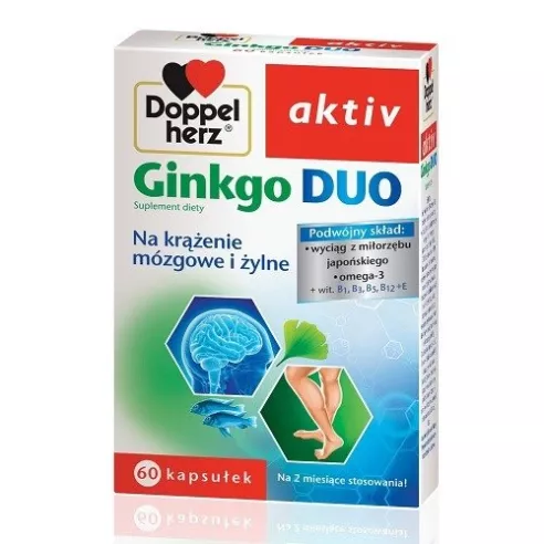 Doppelherz Aktiv - Ginkgo DUO, 60 kapsułek.
