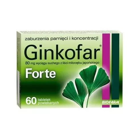 Ginkofar Forte 80 mg. 60 tabletek.