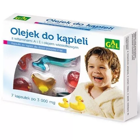 Olejek do kąpieli dla dzieci, 7 kapsułek. Gal