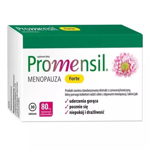 Promensil Forte menopauza, 30 tabletek.