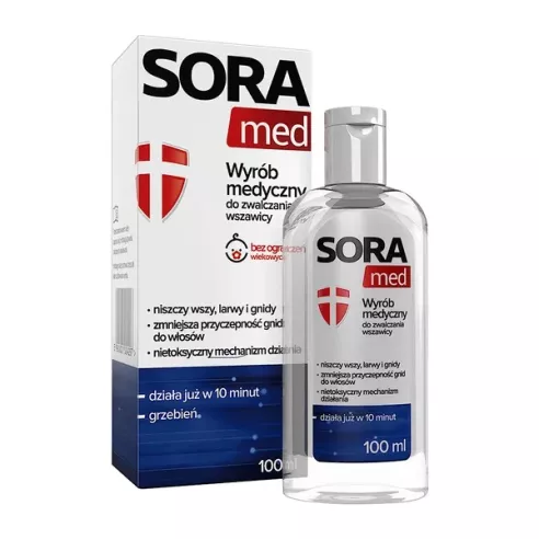 Sora MED, Płyn do zwalczania wszawicy głowy, 100 ml.