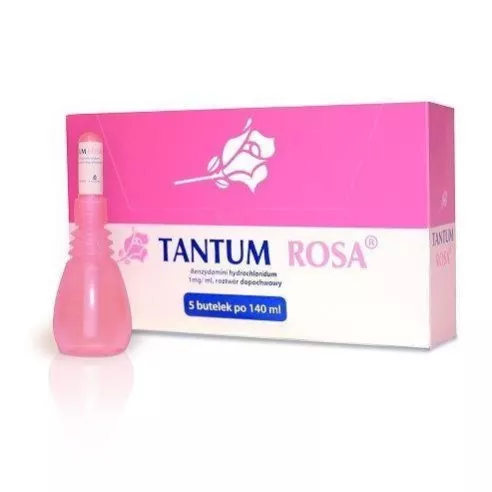 Tantum Rosa - Roztwór dopochwowy, 5 x 140 ml.