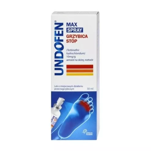 Undofen Max - SPRAY na grzybicę stóp, 30 ml.