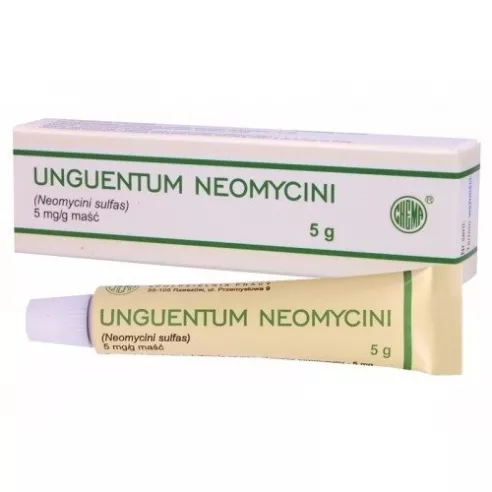 Unguentum neomycini, maść nemycynowa, 5 g.