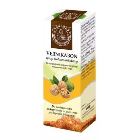 Vernikabon - SYROP ziołowo-miodowy, likwiduje pasożyty jelitowe, 130 g.(owsiki)