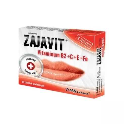 Zajavit, Vitaminum B2+C+E+Fe, 30 tabletek.