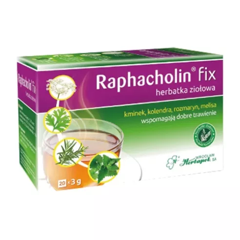 Raphacholin FIX - Herbatka ziołowa, 20 saszetek.