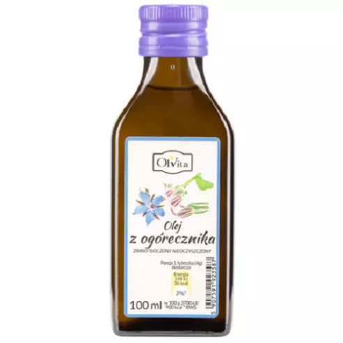 Olej z ogórecznika spożywczy, 100 ml. Olvita