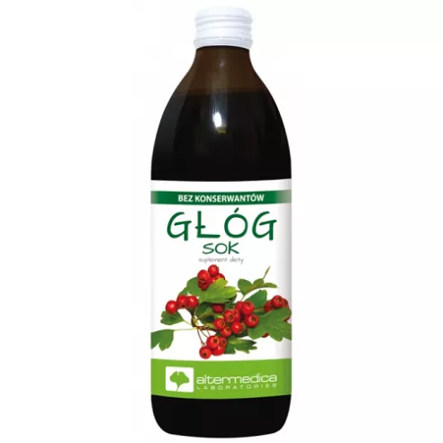 Głóg - SOK z głogu 100%, 500 ml. Alter Medica