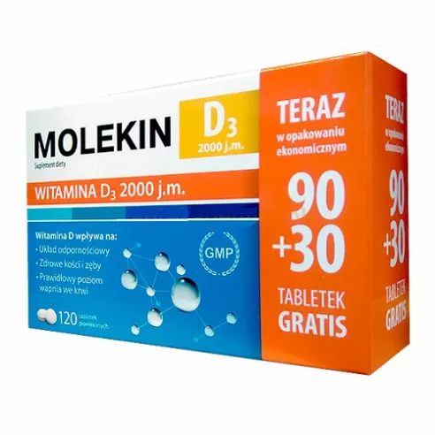 Molekin D3 - Witamina D3 2000 j.m. 120 tabletek.