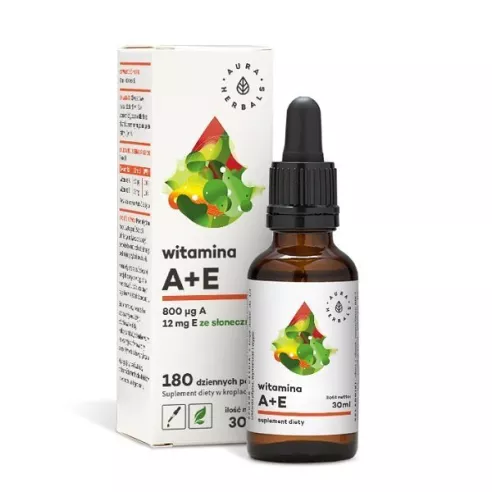 Witamina A+E - KROPLE, 30 ml. Aura Herbals