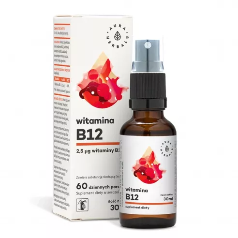 Witamina B12 AEROZOL, 30 ml. Aura Herbals
