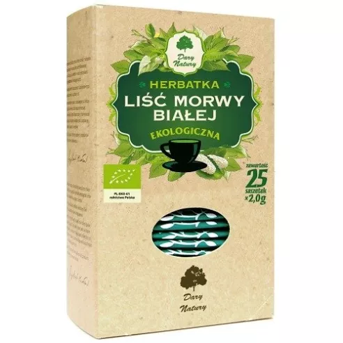 Morwa biała - liść morwy białej FIX, 25x2 g. Dary Natury