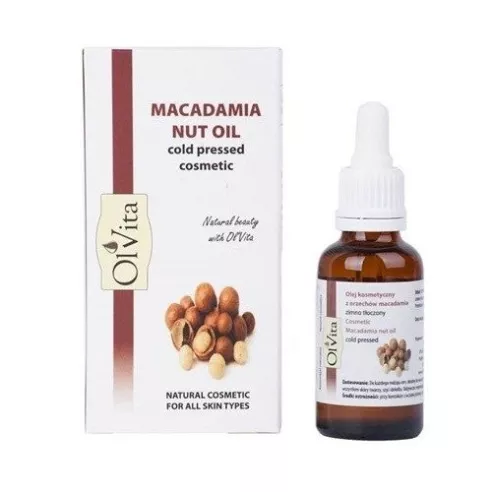 Olej z orzechów MACADAMIA kosmetyczny, 30 ml. Olvita