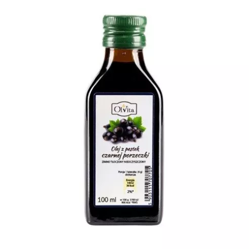 Olej z pestek CZARNEJ PORZECZKI spożywczy, 100 ml. Olvita
