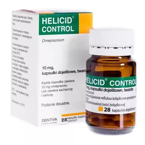 Helicid control 10 mg. 28 kapsułek.