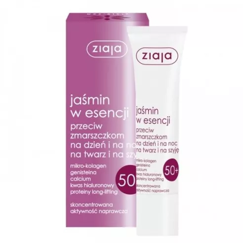 Ziaja Jaśmin,ESENCJA przeciw zmarszczkom 50+, 30 ml.