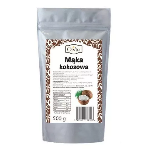 Mąka kokosowa PREMIUM, 500 g. Olvita