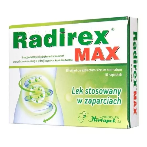 Radirex MAX, 10 kapsułek. Herbapol Wrocław.