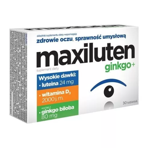 Maxiluten Ginkgo+ 30 tabletek.