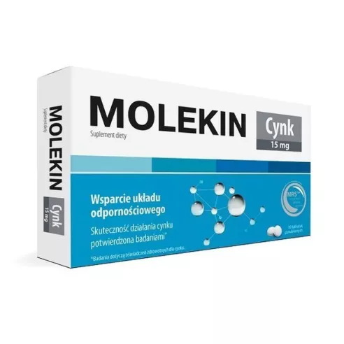 Molekin Cynk 15 mg. 30 tabletek.