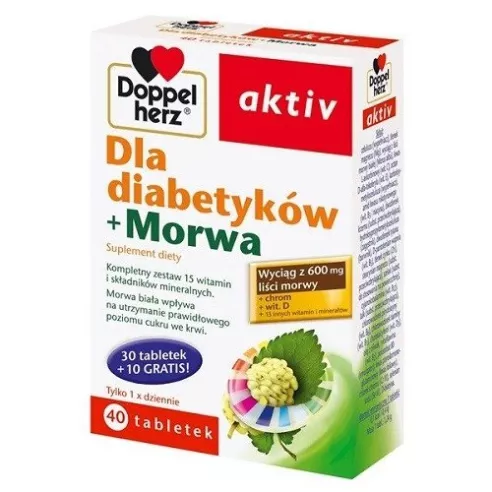 Doppelherz Aktiv - dla Diabetyków z Morwą, 30 tabletek.