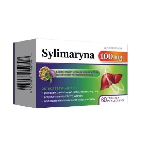 Sylimaryna 100 mg. 60 tabletek. GJ Pharma