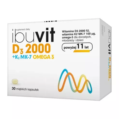 Ibuvit D3 2000 + K2MK7 OMEGA-3, 30 kapsułek. Polpharma