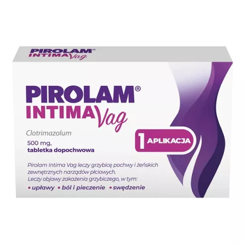 Pirolam Intima VAG 500 mg. 1 tabletka dopochwowa. Polpharma