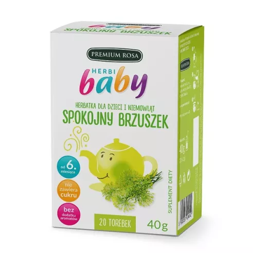 Herbi BABY Spokojny Brzuszek, Herbatka dla dzieci i niemowląt, 20 saszetek.