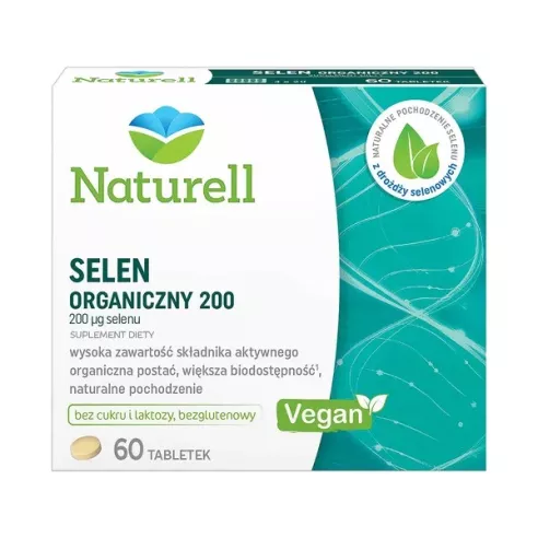 Selen organiczny 200,  60 tabletek. Naturell