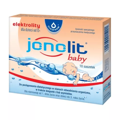 Jonolit BABY, Elektrolity od 1 dnia życia, 10 saszetek. Oleofarm