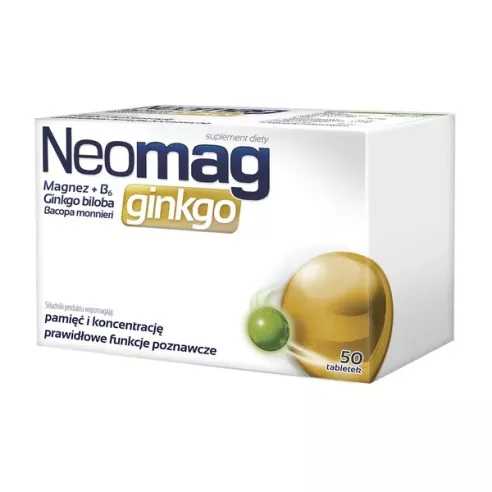 NeoMag GINKGO, 50 tabletek. Aflofarm