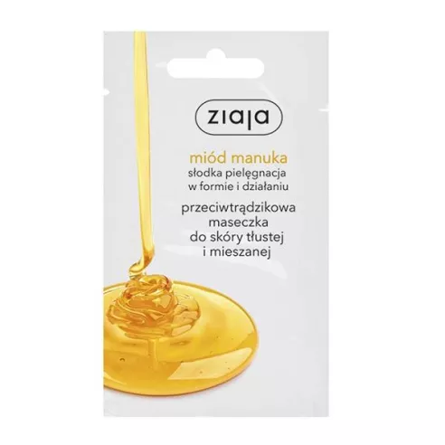 Ziaja Miód Manuka, Maseczka przeciwtrądzikowa, 7 ml.