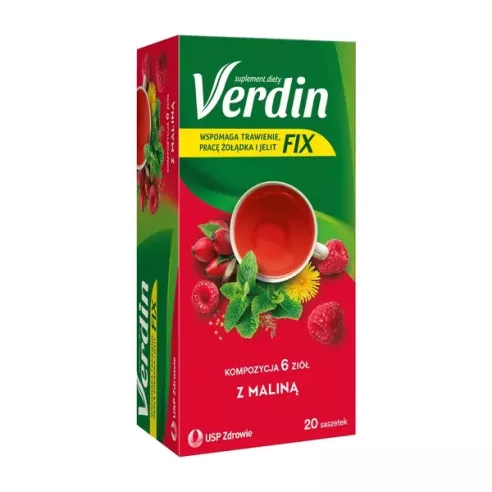 Verdin Fix z Maliną, 20 saszetek.