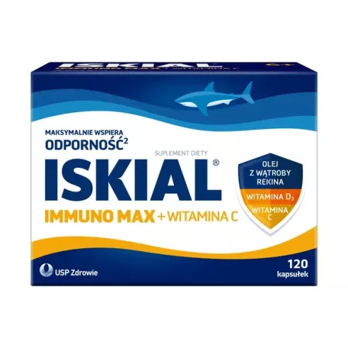 Iskial Immuno MAX + Witamina C, 120 kapsułek.