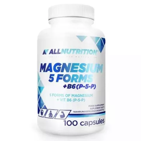 Magnesium 5 Forms + B6 (P-5-P), 100 kapsułek. AllNutrition