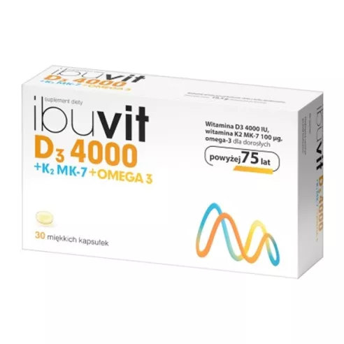Ibuvit D3 4000 + K2MK7 OMEGA-3, 30 kapsułek. Polpharma