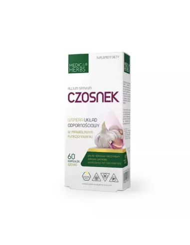 Czosnek, 60 kapsułek. Medica Herbs