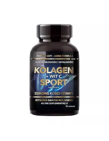 Kolagen + Witamina C Sport, 90 tabletek. Intenson