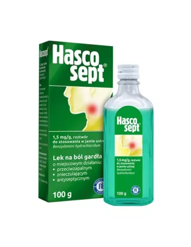 Hascosept, Roztwór do stosowania w jamie ustnej, 100 g. Hasco