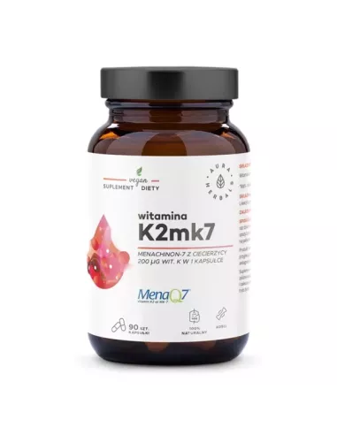 Witamina K2MK7 MenaQ7® 200 μg, 90 kapsułek. Aura Herbals