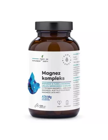 Magnez kompleks, ATA Mg®, 120 kapsułek. Aura Herbals