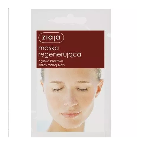 Ziaja - Maski z glinką - Maska Regenerująca z glinką brązową do każdego rodzaju cery, 7 ml.