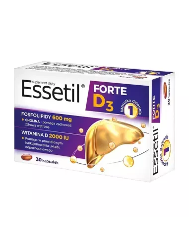 Essetil Forte D3, 30 kapsułek. NordFarm
