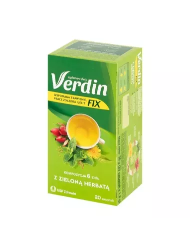Verdin Fix z Zieloną Herbatą, 20 saszetek.
