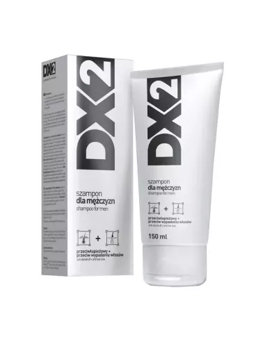DX2 Szampon dla mężczyzn przeciwłupieżowy + przeciw wypadaniu włosów, 150 ml. Aflofarm