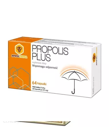 Propolis Plus, 64 kapsułki. Apipol Farma Farmina