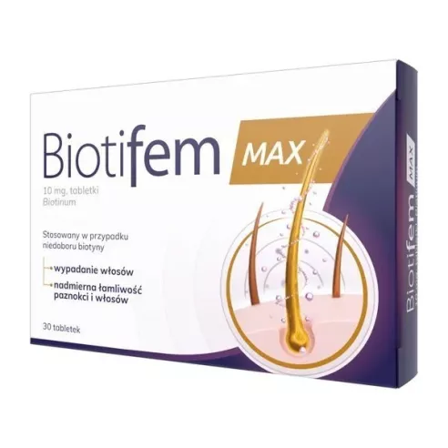 Biotifem MAX 10 mg. Biotyny, 30 tabletek.